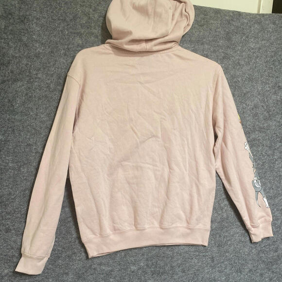 Tom & Jerry Juniors Size L 11/13 Pullover Pink Hoodie Front & Sleeve Graphic - Picture 8 of 9